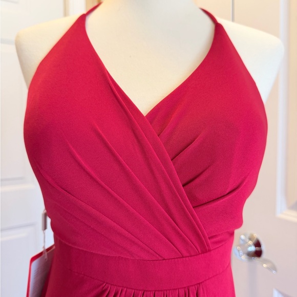 JJs House Raspberry Red Halter Maxi Dress - Picture 4 of 13